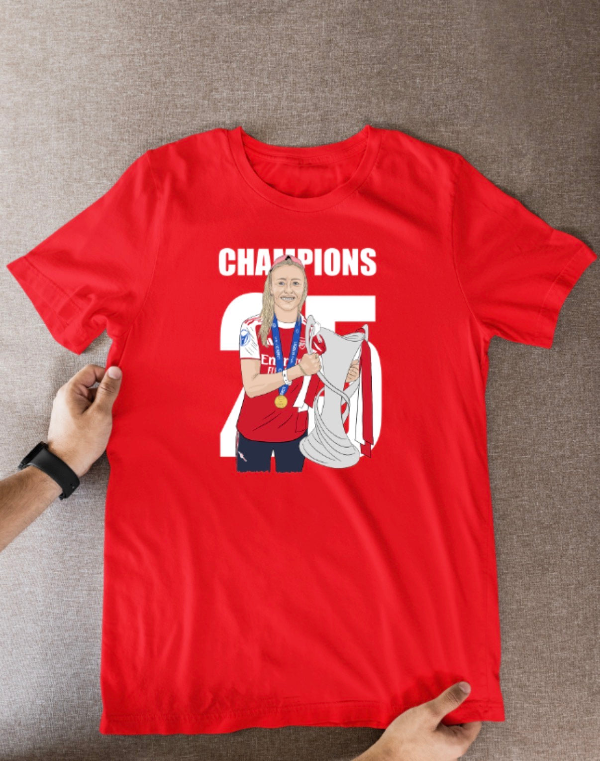 Leah Williamson Arsenal T-Shirt: Women’s Cartoon Graphic Soccer Fan Wear