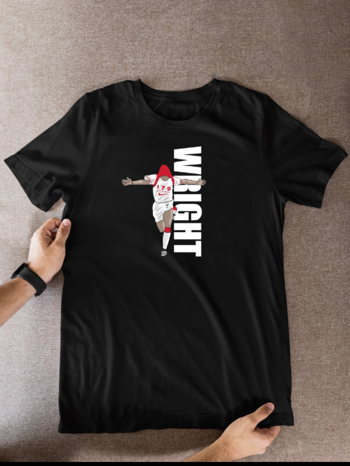 Ian Wright Arsenal T-Shirt - Cartoon Graphic Soccer Fan Wear