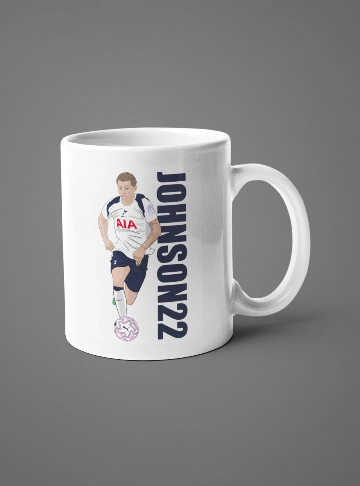 Brennan Johnson Tottenham Mug - 11oz Ceramic Cartoon Fan Art