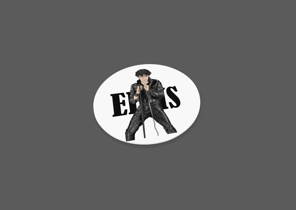 Elvis Presley 68 theme Cartoon Fan Art Made MDF Coaster - Tcb Cartoon Printing