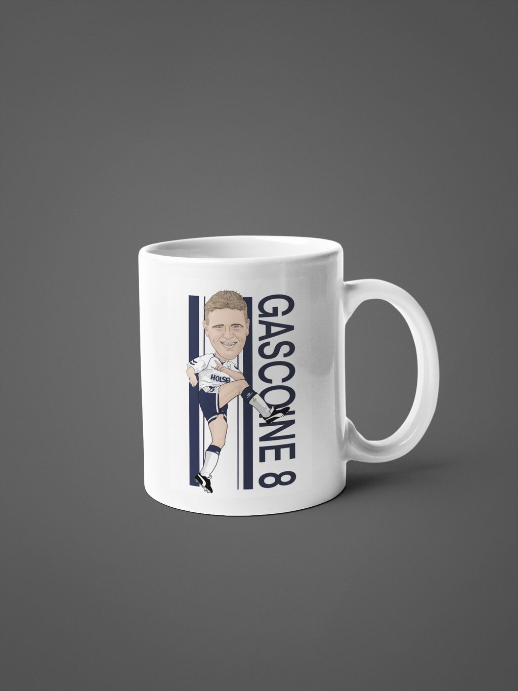 Paul Gascoigne Mug - Tottenham Cartoon Fan Art 11oz Ceramic Mug