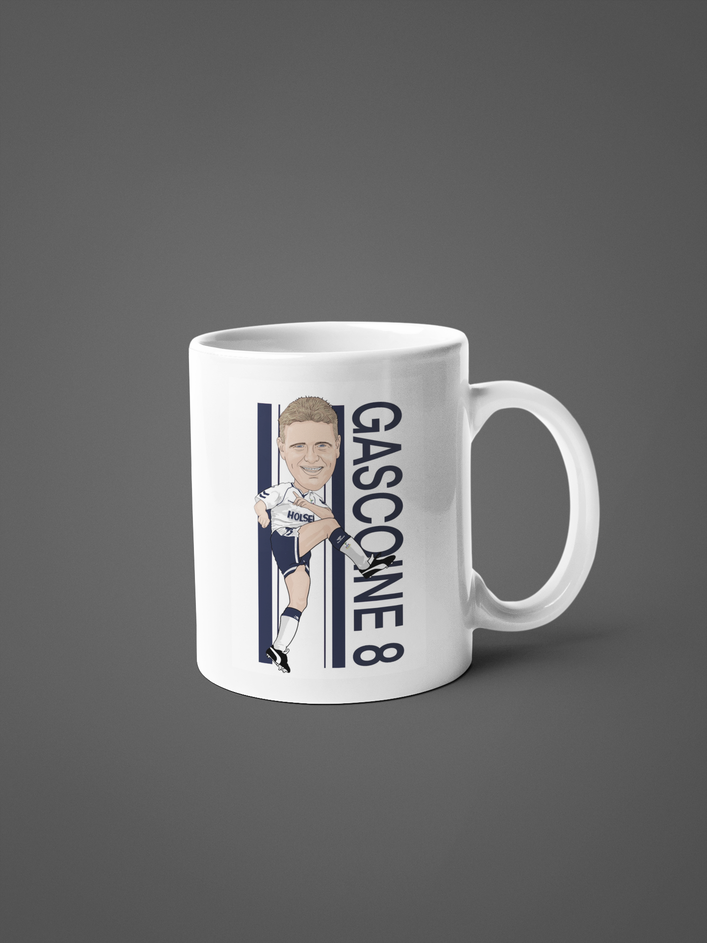 Paul Gascoigne Mug - Tottenham Cartoon Fan Art 11oz Ceramic Mug