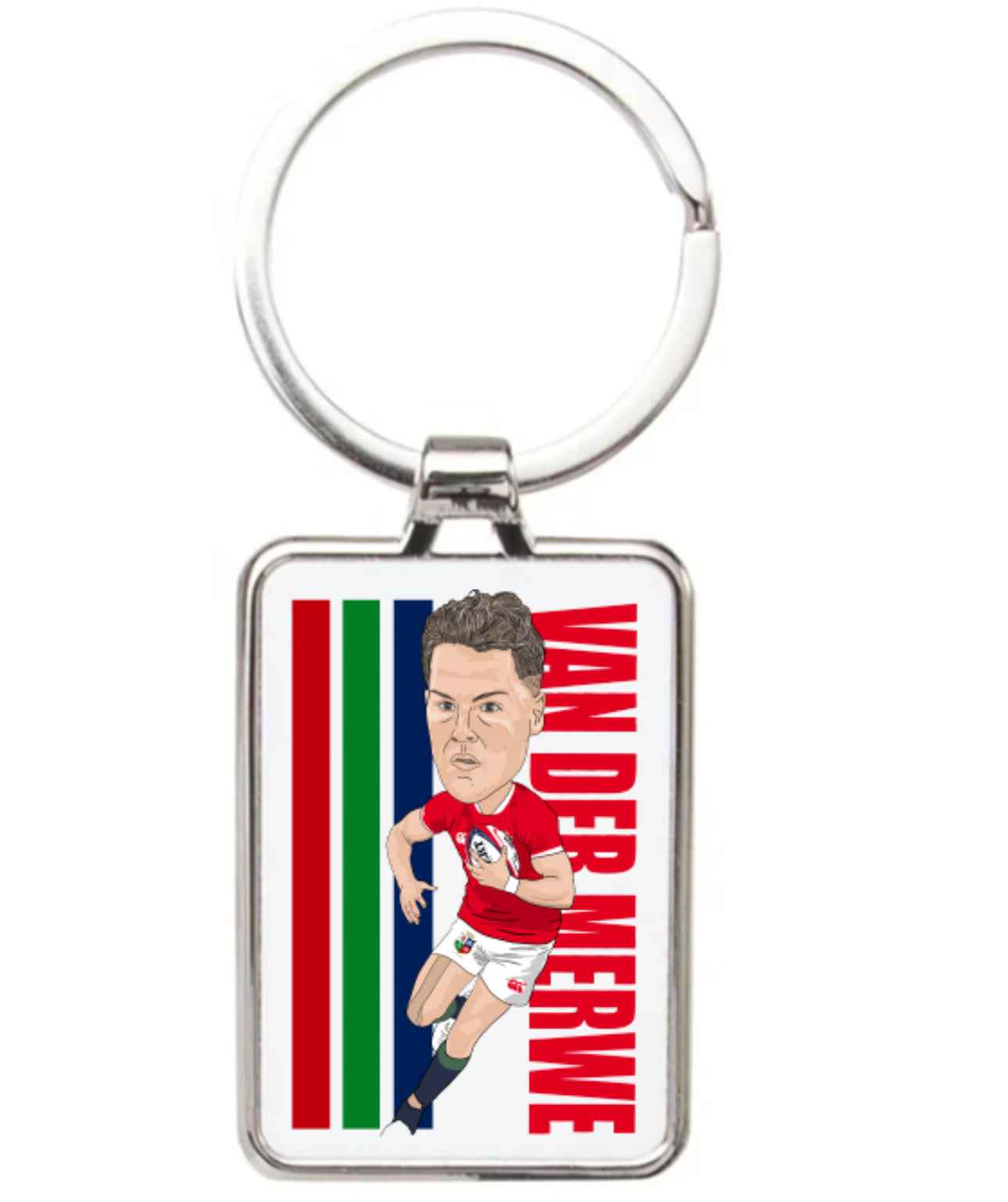Duhan van der Merwe Rugby Cartoon Graphic art Acrylic keychain ,keyring