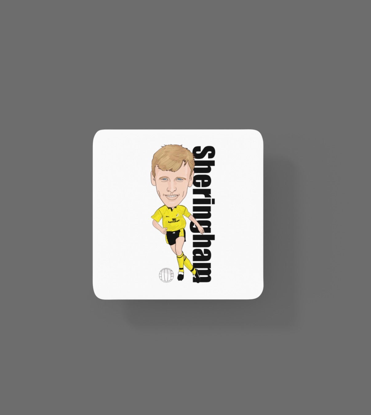Teddy Sheringham Millwall Coaster - Cartoon Graphic MDF Drinks Coaster