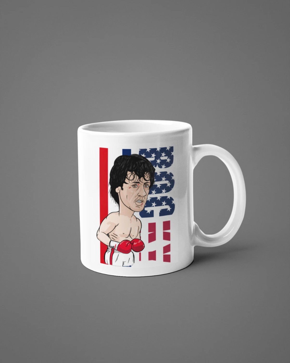 Rocky Balboa Cartoon fan made Ceramic Mug - Tcb Cartoon Printing
