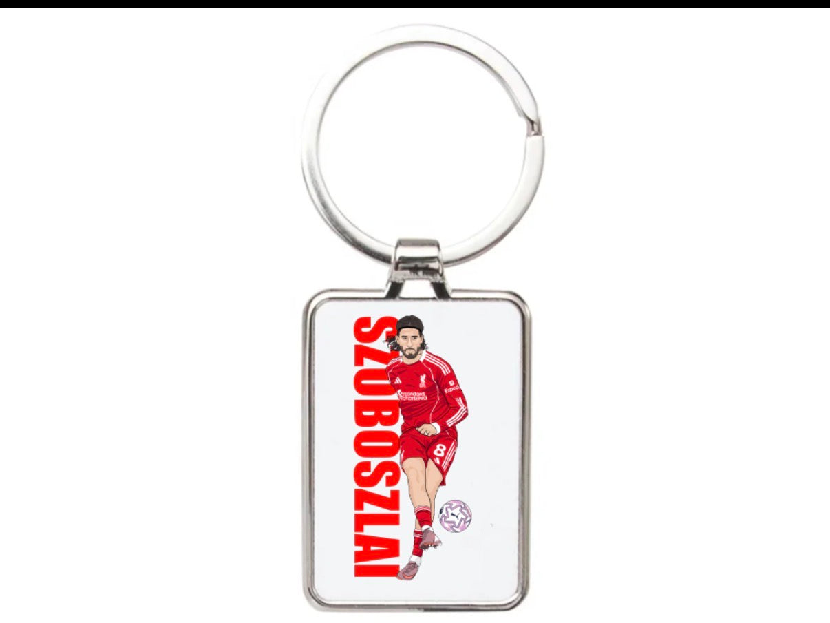 Dominik Szoboszlai Keychain - Liverpool Cartoon Graphic Art Acrylic Keyring