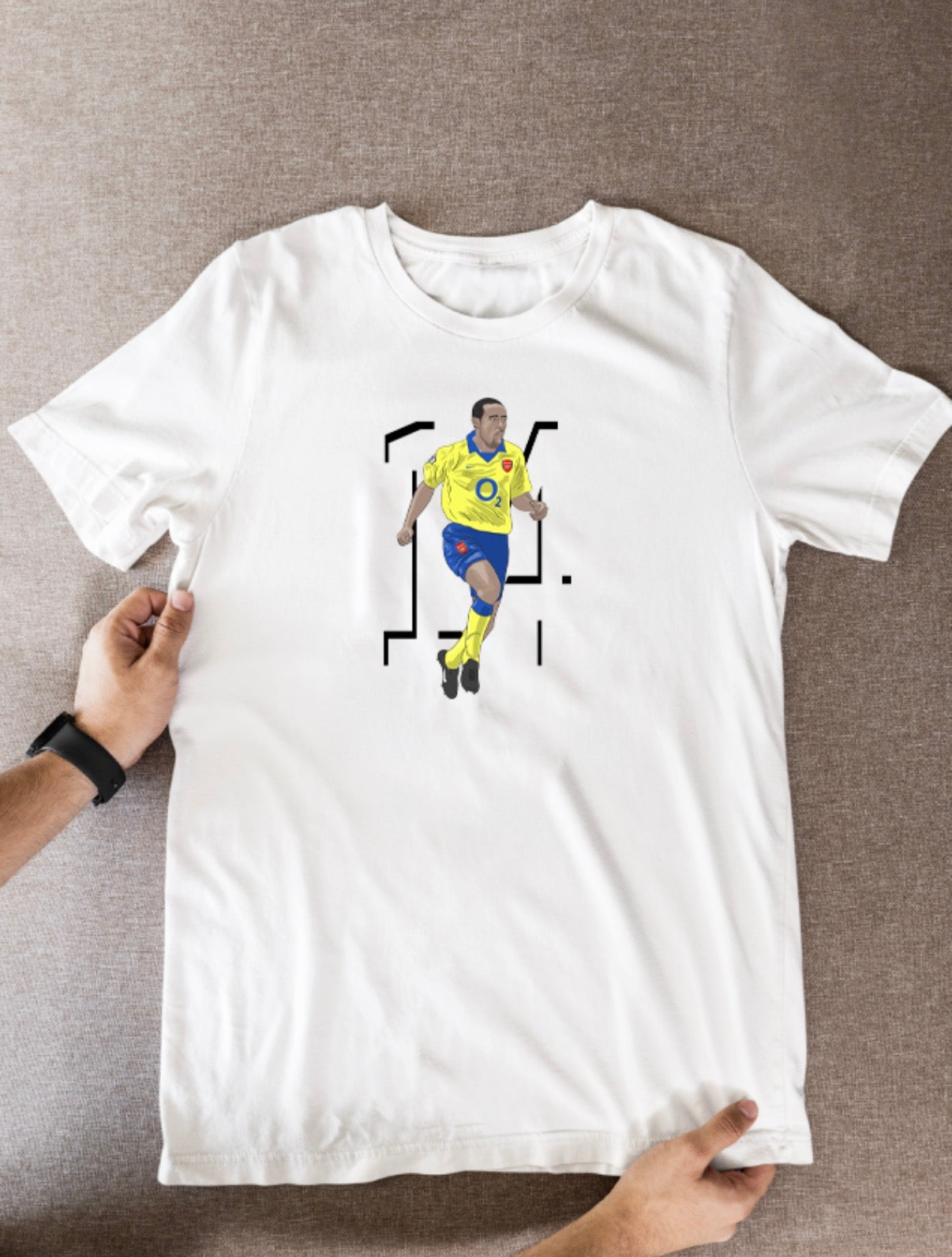 Thierry Henry Unofficial Arsenal Football Cartoon Graphic art T shirts - Tcb Cartoon Printing
