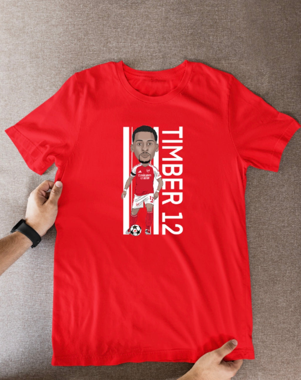 Jurrien Timber Arsenal T-shirt - Unofficial Cartoon Graphic Art Design