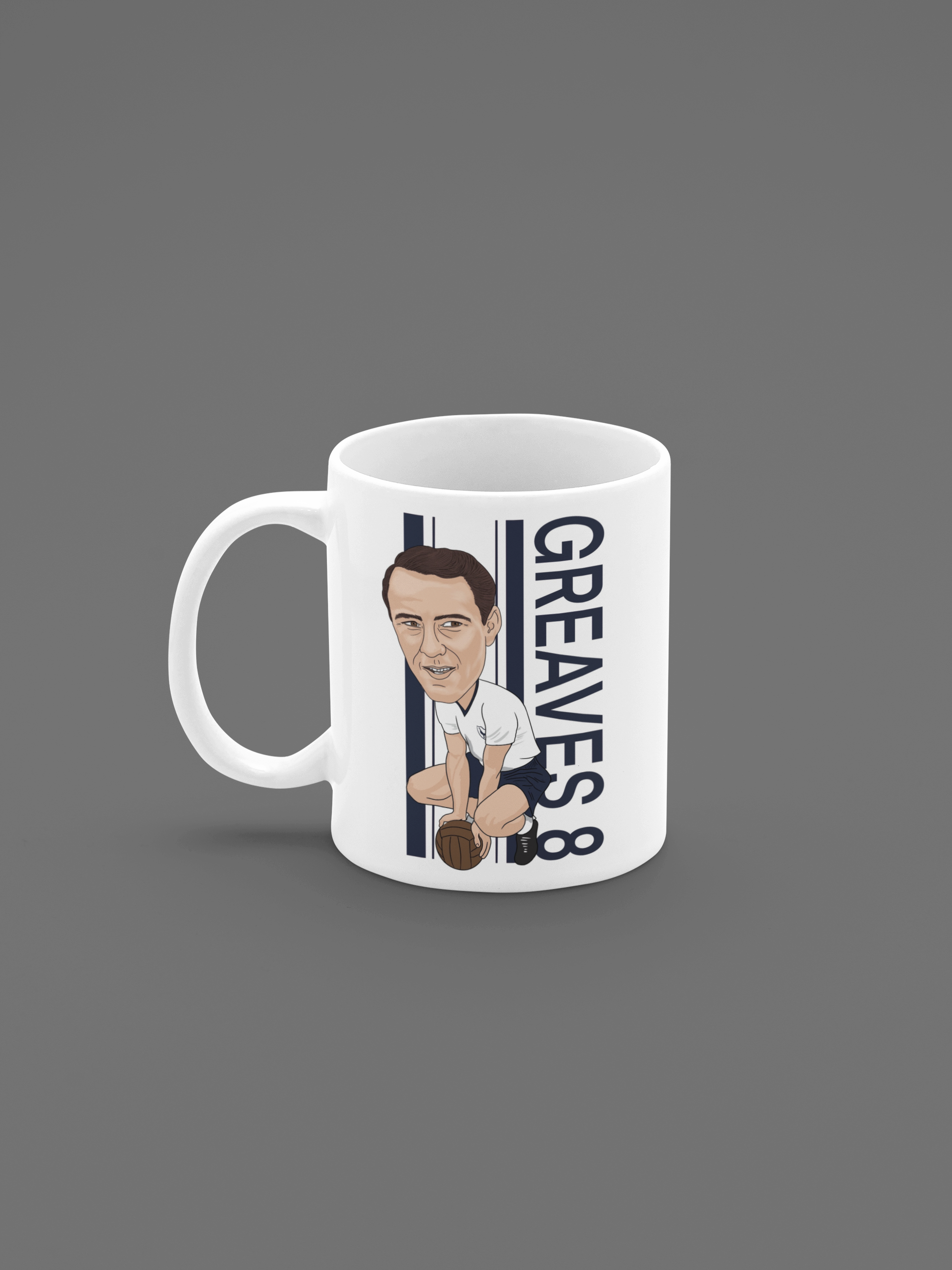 Jimmy Greaves Mug - Tottenham Cartoon Fan Art 11oz Ceramic Mug