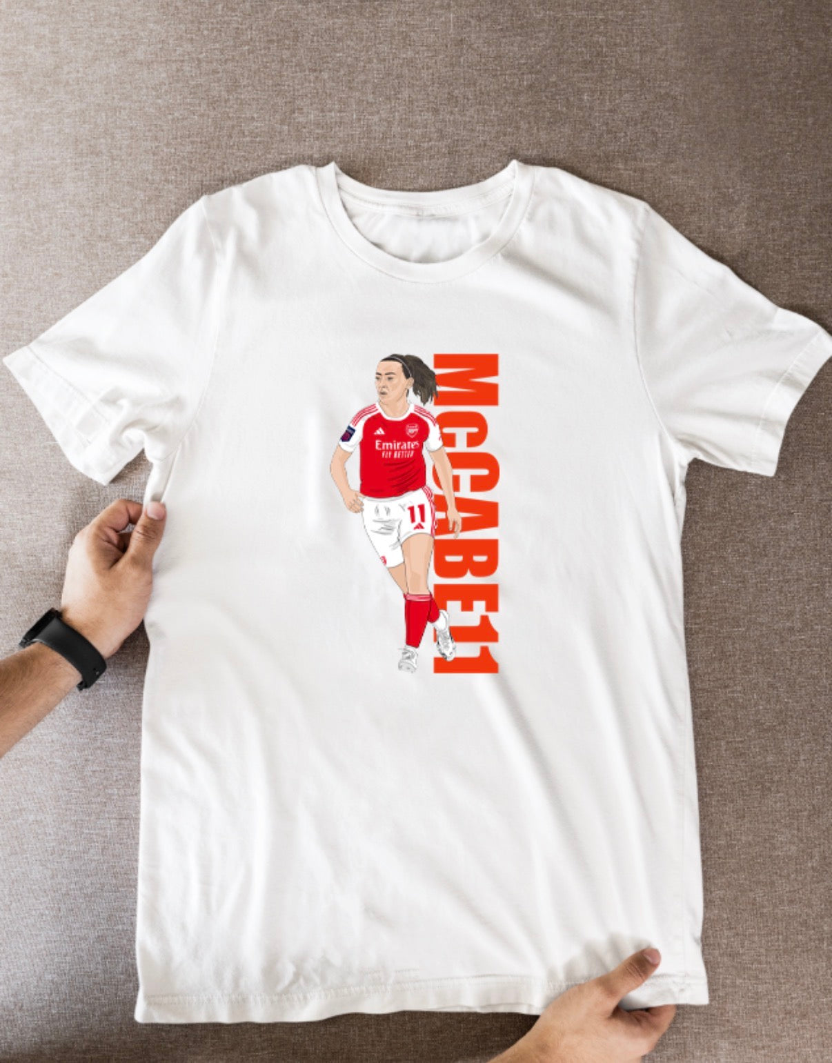 Katie McCabe Arsenal T-Shirt - Stylish Cartoon Graphic Soccer Fan Wear