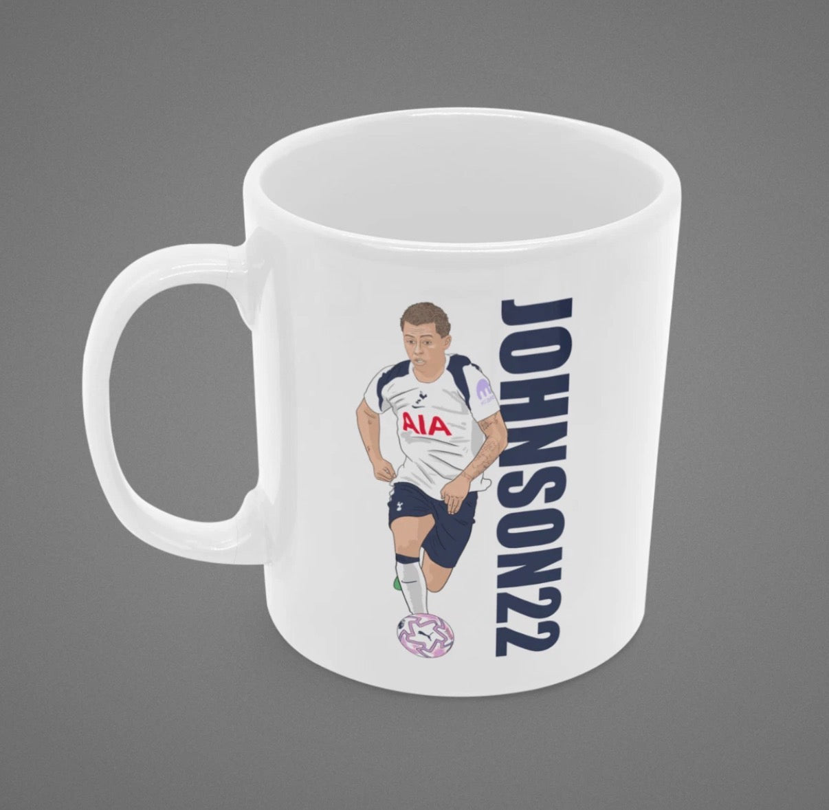 Brennan Johnson Tottenham Mug - 11oz Ceramic Cartoon Fan Art