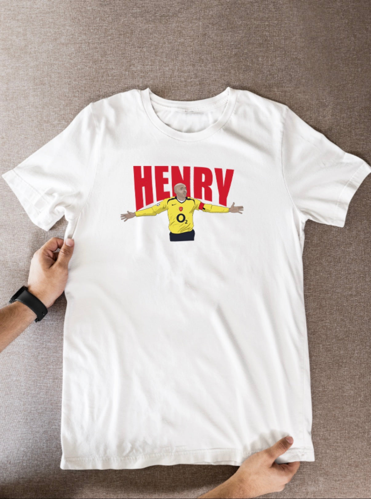 Thierry Henry Unofficial Arsenal Football Cartoon Graphic art T shirts - Tcb Cartoon Printing
