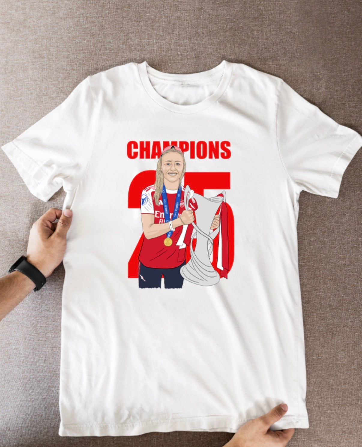 Leah Williamson Arsenal T-Shirt: Women’s Cartoon Graphic Soccer Fan Wear