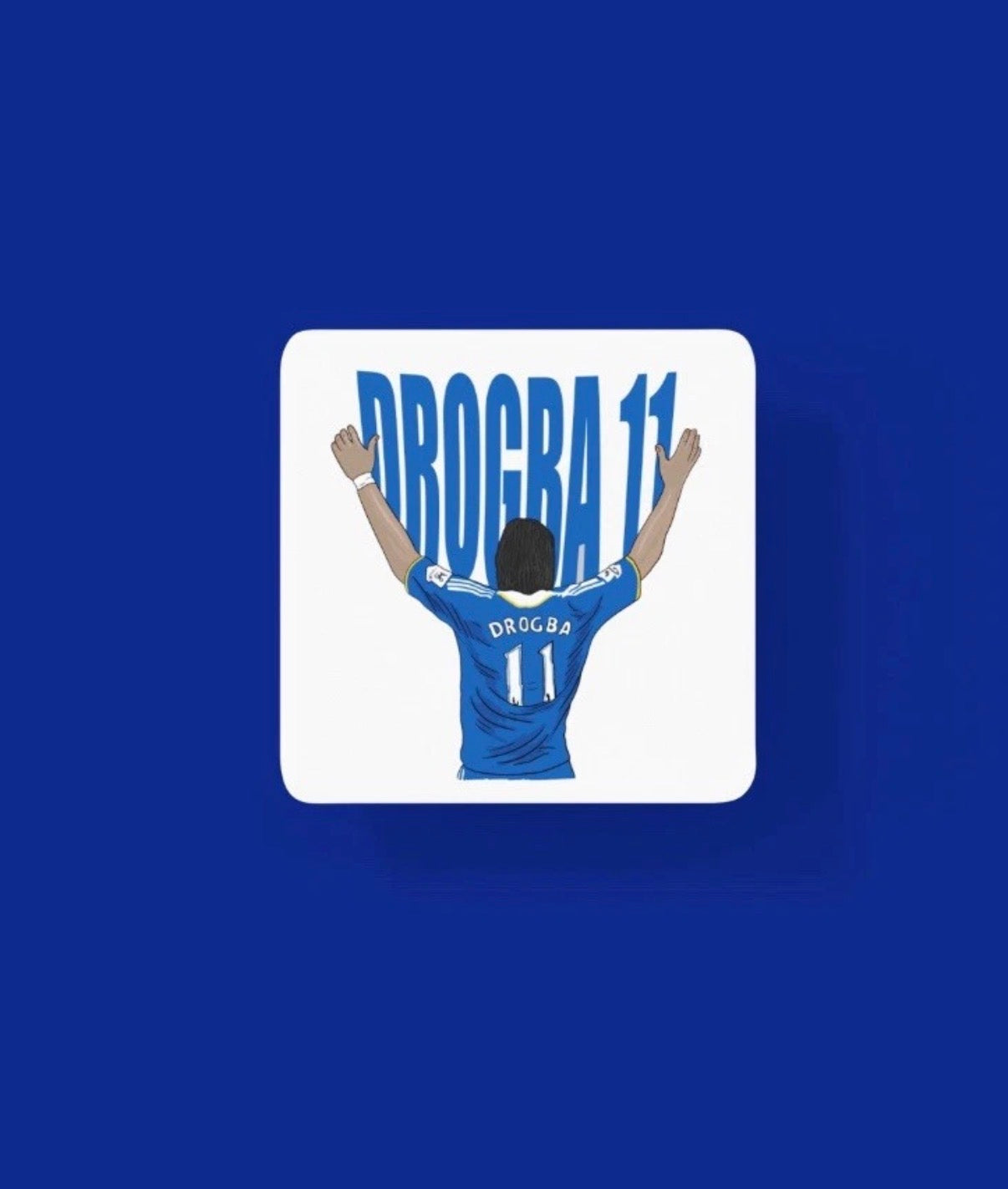 Didier Drogba Coaster - Chelsea Unofficial Football Cartoon Graphic Art MDF Coaster