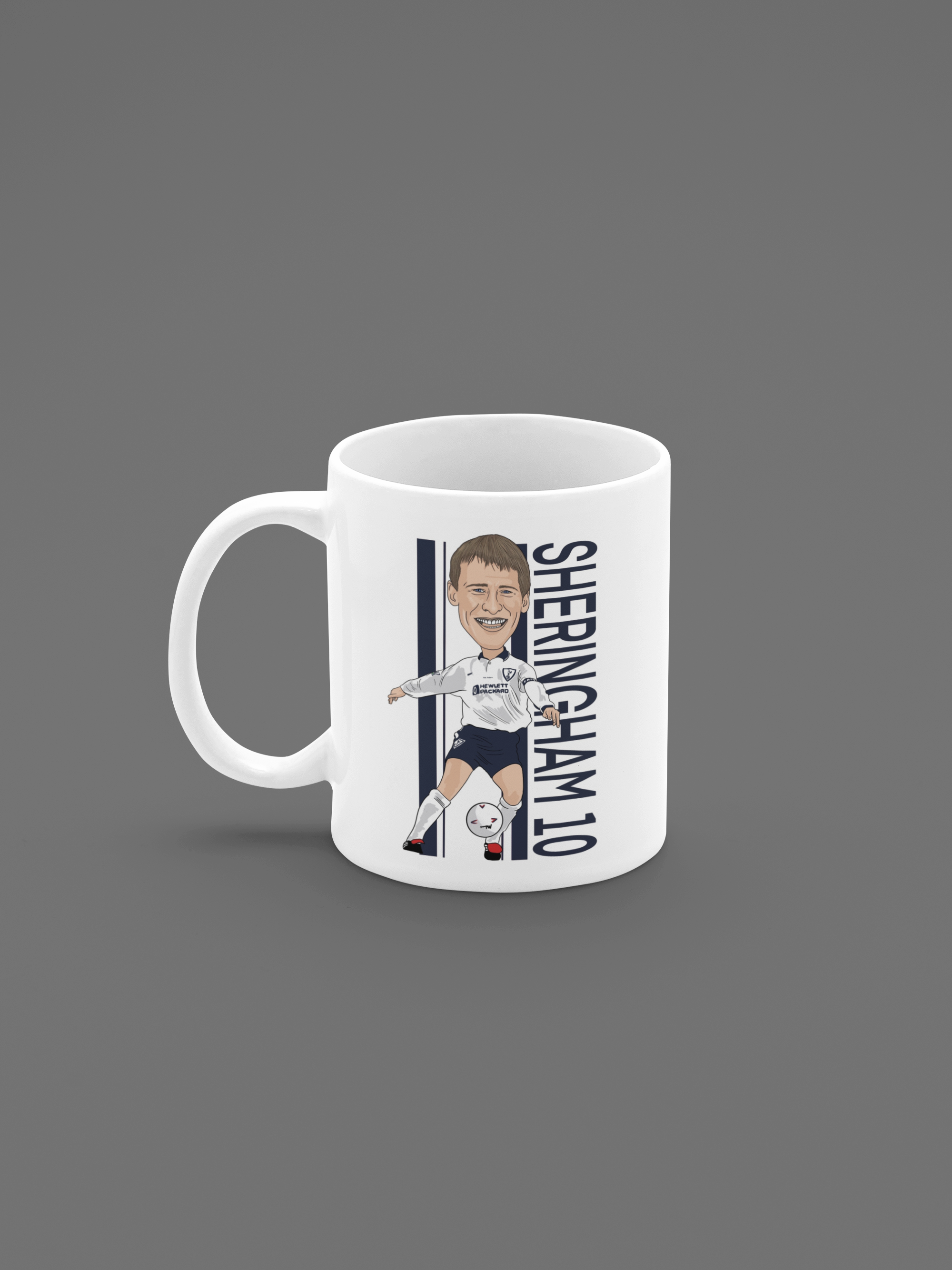 Teddy Sheringham Tottenham Mug - 11oz Ceramic Cartoon Fan Art