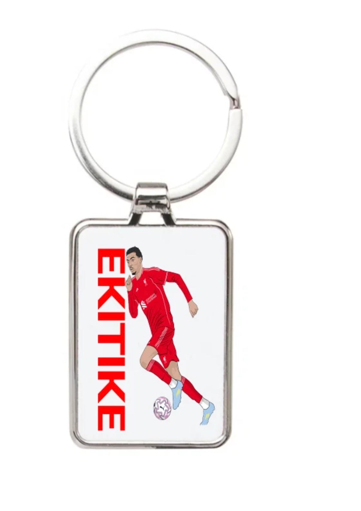 Hugo Ekitike Liverpool Cartoon Graphic art Acrylic keychain ,keyring - Tcb Cartoon Printing