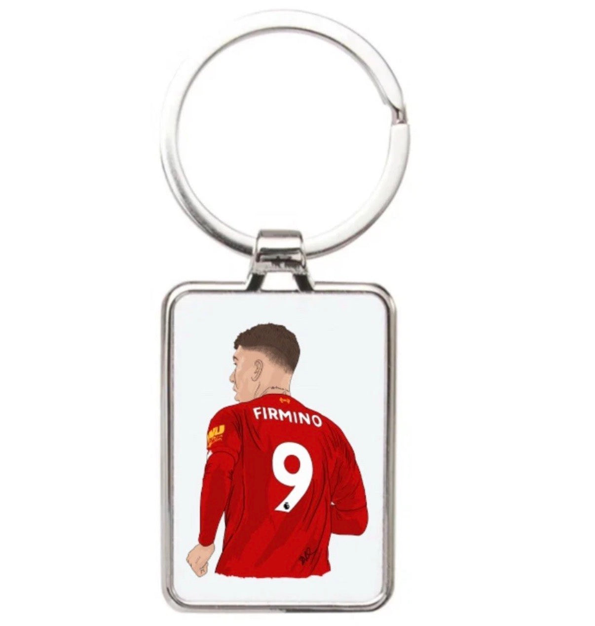 Roberto Firmino Cartoon Keychain - Liverpool Graphic Art Acrylic Keyring