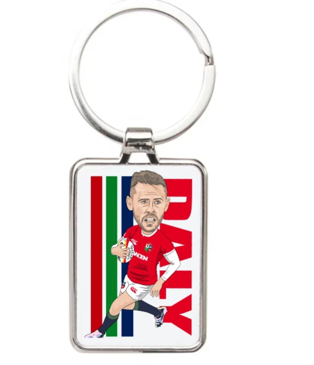 Elliott Daly Rugby Cartoon Graphic art Acrylic keychain ,keyring - Tcb Cartoon Printing