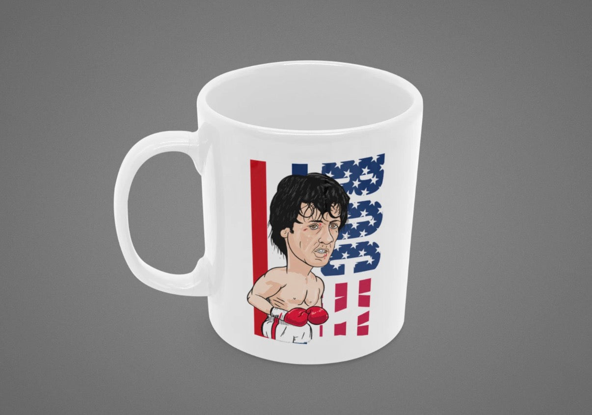 Rocky Balboa Cartoon fan made Ceramic Mug - Tcb Cartoon Printing