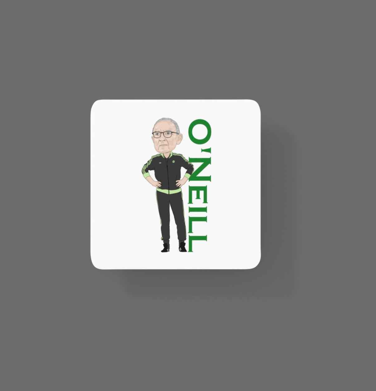 Martin O'Neill Celtic Football Cartoon Graphic MDF Coaster