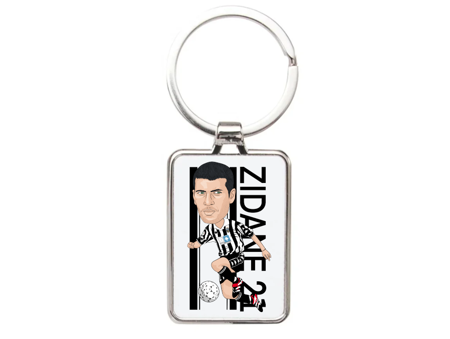 Zinedine Zidane Juventus Football Cartoon Graphic art Acrylic keychain ,keyring - Tcb Cartoon Printing