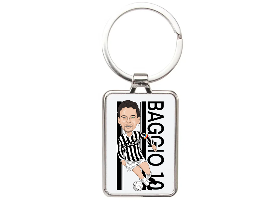 Roberto Baggio Juventus Football Cartoon Graphic art Acrylic keychain ,keyring - Tcb Cartoon Printing