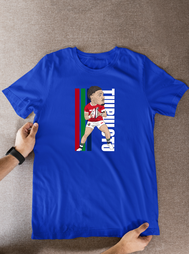 Sione Tuipolotu Rugby Lions Cartoon Graphic Soccer T-Shirt: Fan Wear - Tcb Cartoon Printing