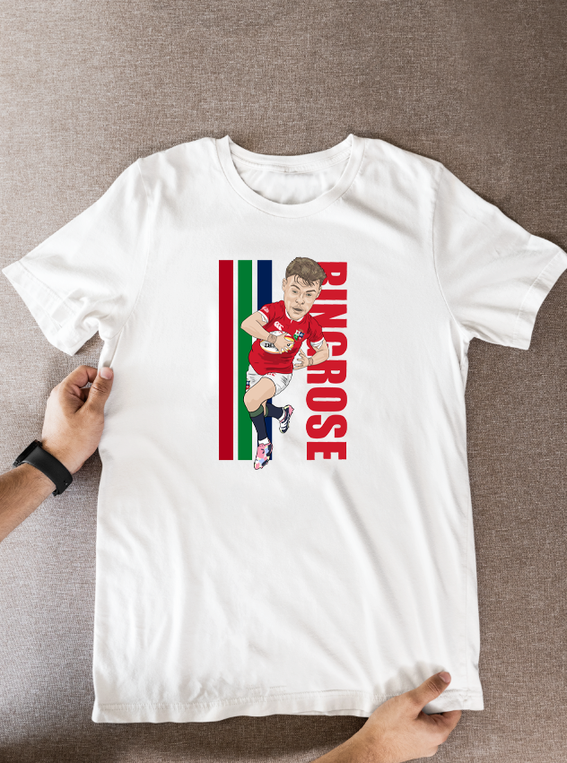 Gary Ringrose Rugby Lions Cartoon Graphic Soccer T-Shirt: Fan Wear - Tcb Cartoon Printing