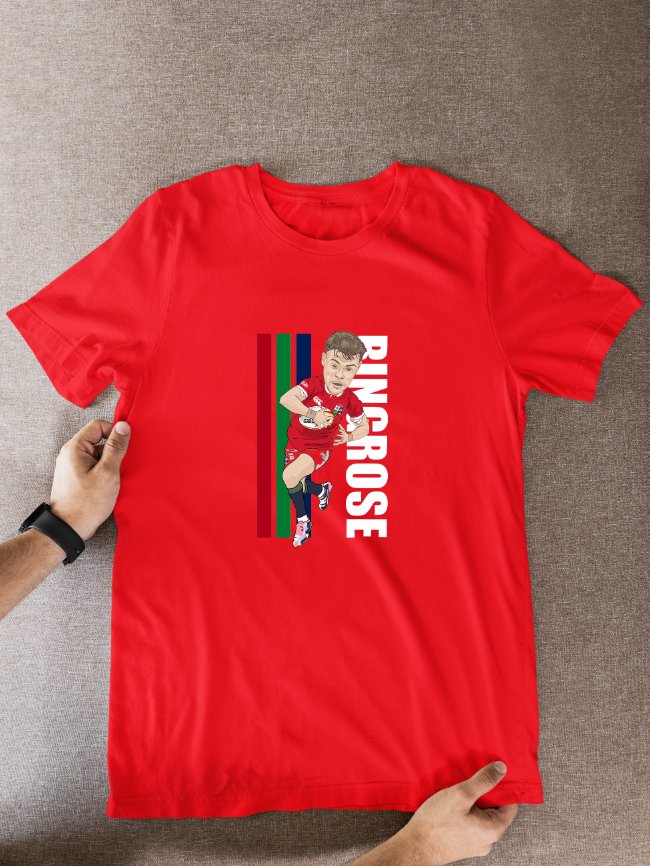 Gary Ringrose Rugby Lions Cartoon Graphic Soccer T-Shirt: Fan Wear - Tcb Cartoon Printing