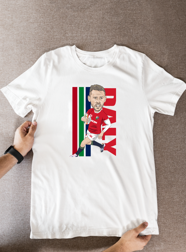 Elliott Daly Rugby Lions Cartoon Graphic Soccer T-Shirt: Fan Wear - Tcb Cartoon Printing