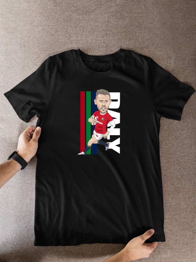 Elliott Daly Rugby Lions Cartoon Graphic Soccer T-Shirt: Fan Wear - Tcb Cartoon Printing