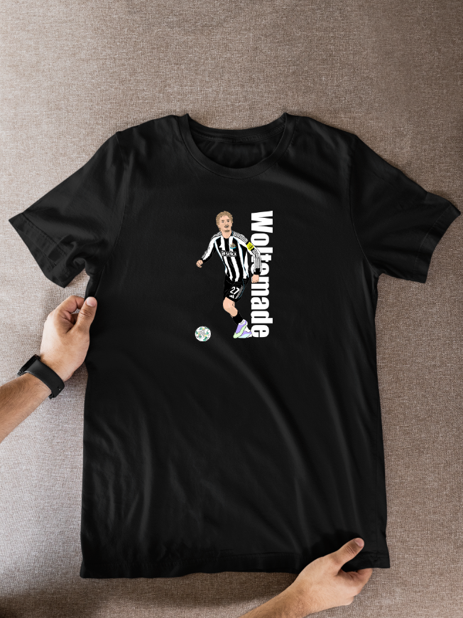 Nick Woltemade Newcastle United T-Shirt - Cartoon Graphic Soccer Fan Wear
