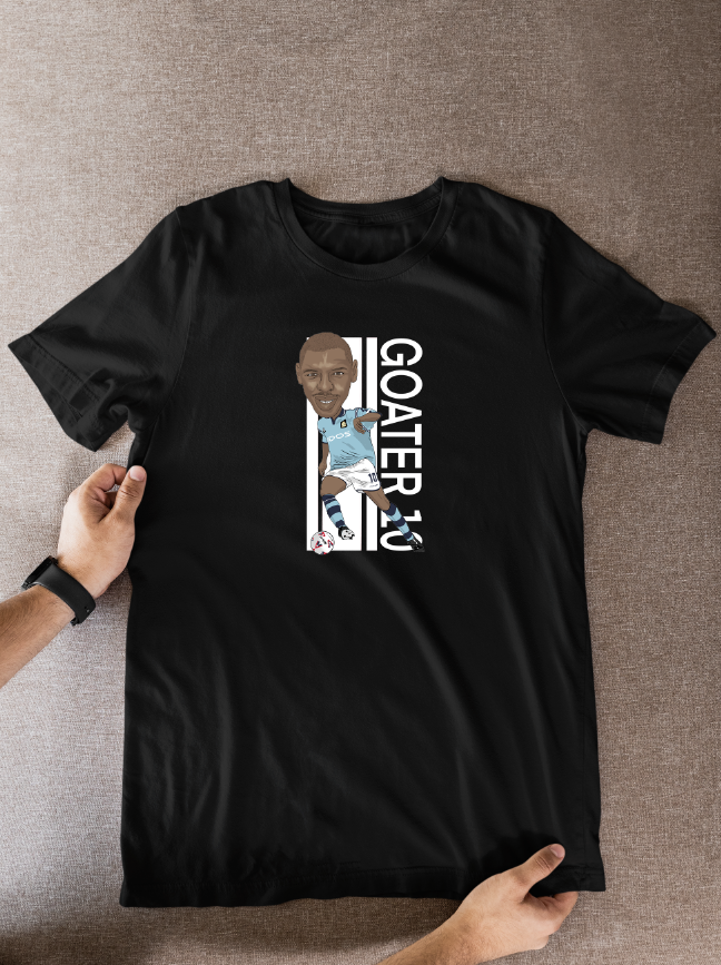 Shaun Goater Manchester City T-Shirt - Cartoon Graphic Soccer Fan Wear