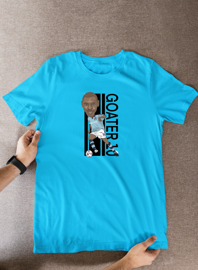 Shaun Goater Manchester City T-Shirt - Cartoon Graphic Soccer Fan Wear