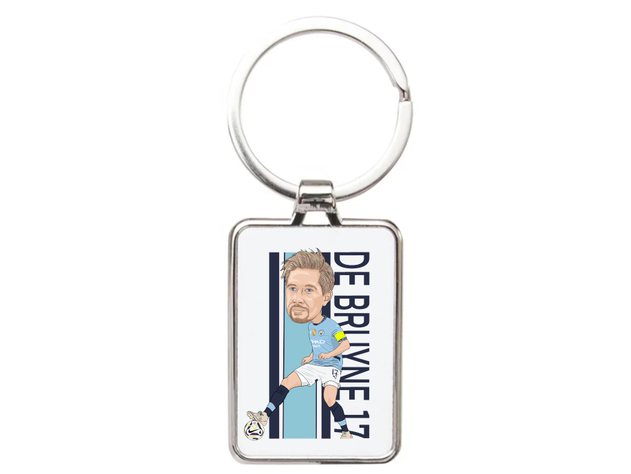 Kevin De Bruyne Keychain - Manchester City Football Cartoon Graphic Art Acrylic Keyring