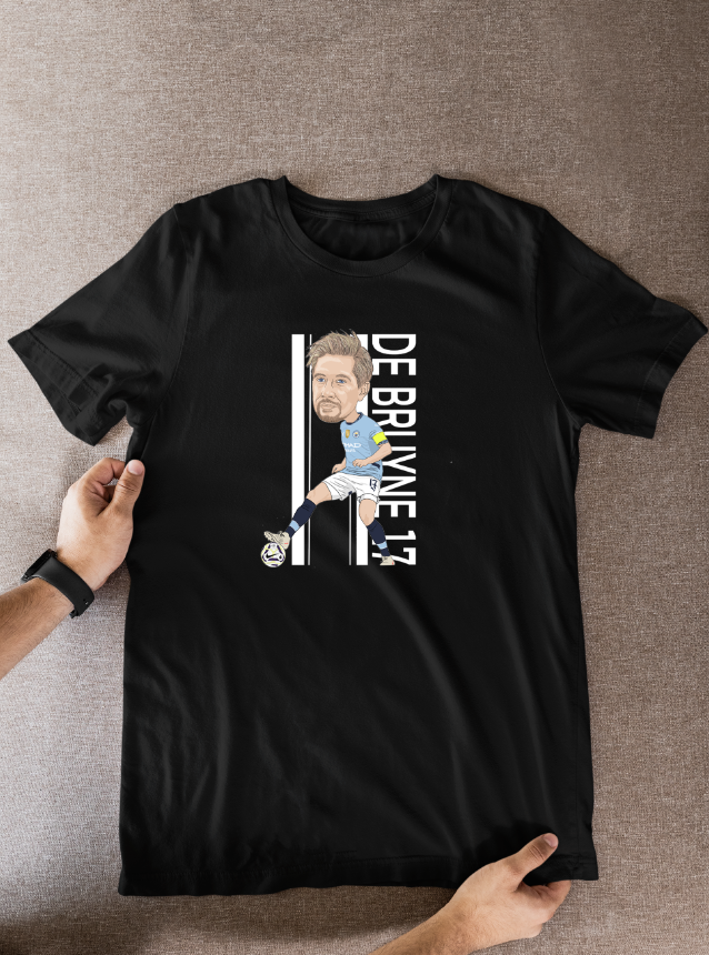 Kevin De Bruyne T-Shirt - Manchester City Football Cartoon Graphic Soccer Fan Wear
