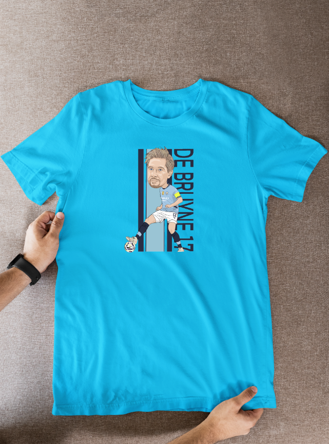 Kevin De Bruyne T-Shirt - Manchester City Football Cartoon Graphic Soccer Fan Wear