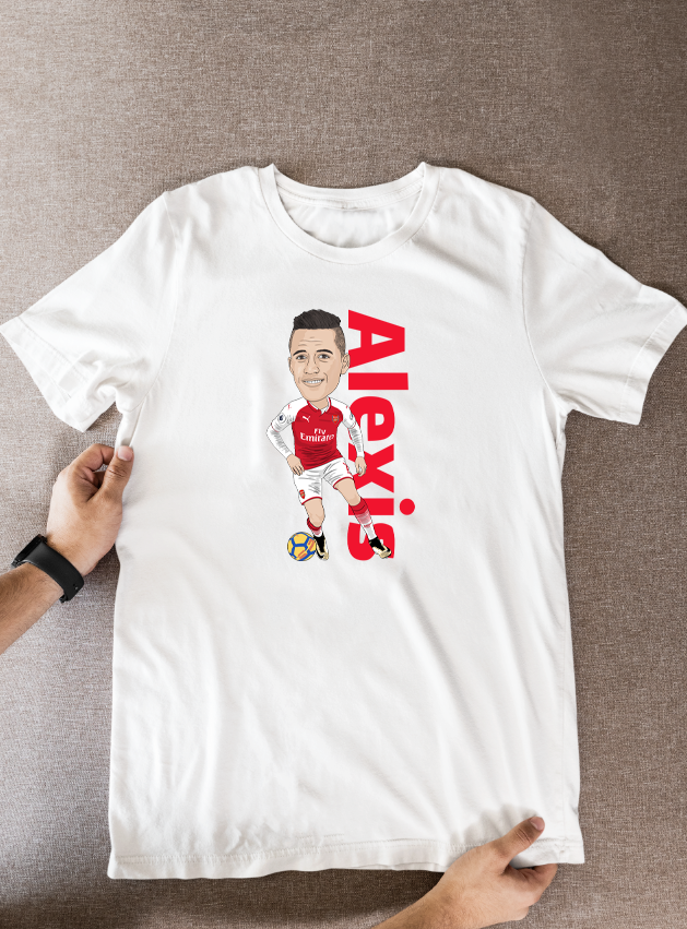 Alexis Sánchez Arsenal T-shirt - Unofficial Cartoon Graphic Art Design