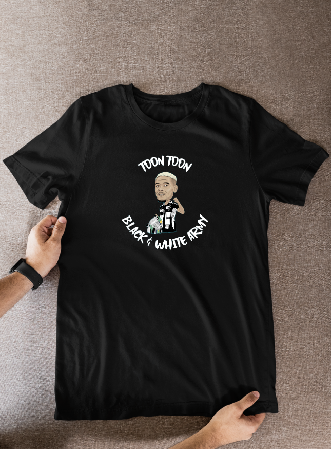 Joelinton Newcastle United T-Shirt: Cartoon Graphic Fan Wear