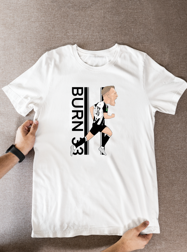 Dan Burn Newcastle United T-Shirt - Cartoon Graphic Fan Wear