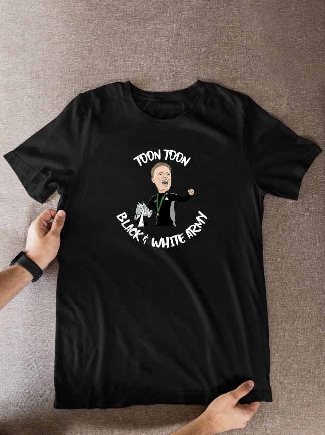 Eddie Howe Newcastle United T-Shirt - Cartoon Graphic Soccer Fan Wear