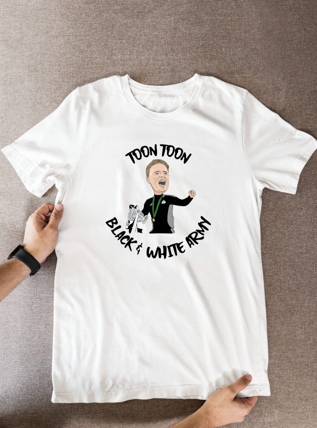 Eddie Howe Newcastle United T-Shirt - Cartoon Graphic Soccer Fan Wear
