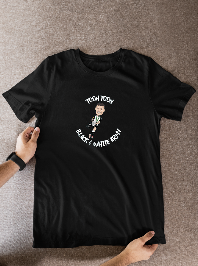 Bruno Guimarães Newcastle United T-Shirt: Cartoon Graphic Fan Wear