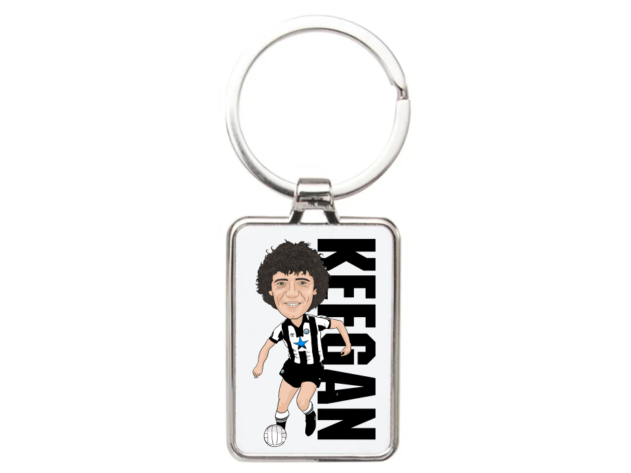 Kevin Keegan Newcastle United Keychain Cartoon Graphic Art Keyring