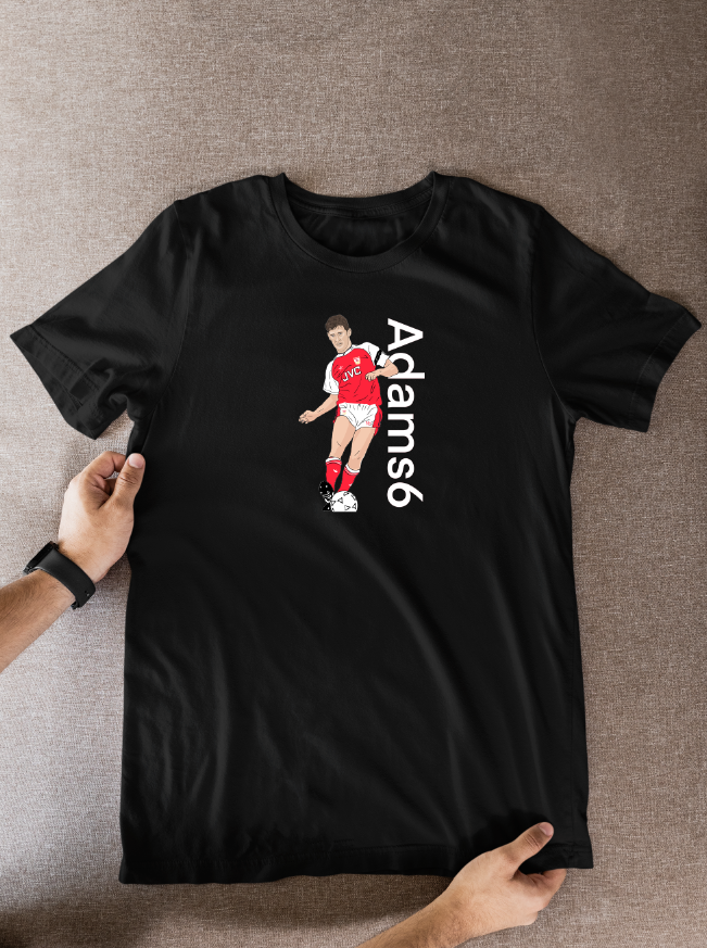 Tony Adams Arsenal T-Shirt - Cartoon Graphic Soccer Fan Wear