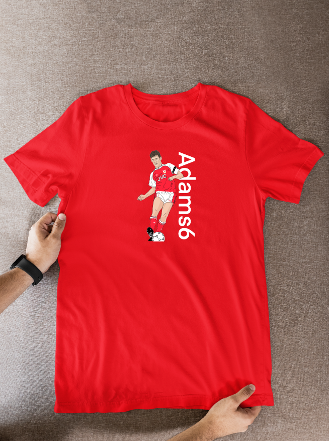 Tony Adams Arsenal T-Shirt - Cartoon Graphic Soccer Fan Wear