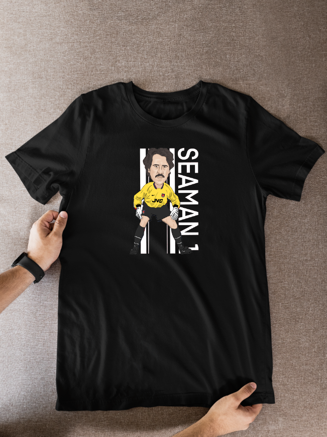 David Seaman Arsenal T-shirt - Unofficial Cartoon Graphic Art Design