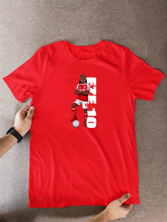 Eberechi Eze Arsenal Cartoon Graphic Soccer T-Shirt: Fan Wear - Tcb Cartoon Printing
