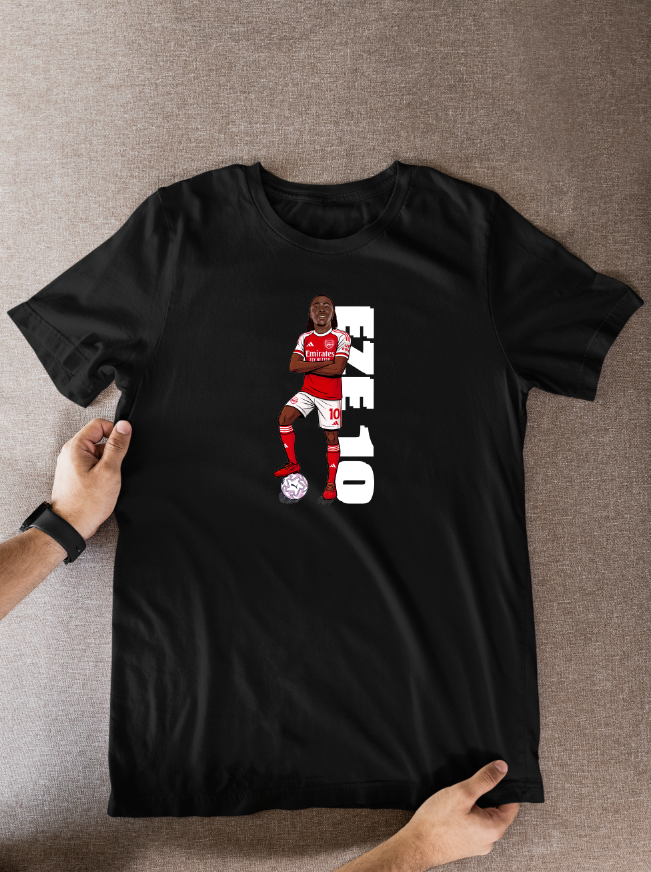 Eberechi Eze Arsenal Cartoon Graphic Soccer T-Shirt: Fan Wear - Tcb Cartoon Printing