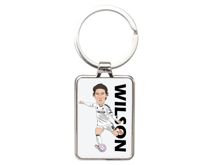 Harry Wilson Fulham Keychain - Cartoon Graphic Art Acrylic Keyring